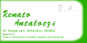 renato antaloczi business card